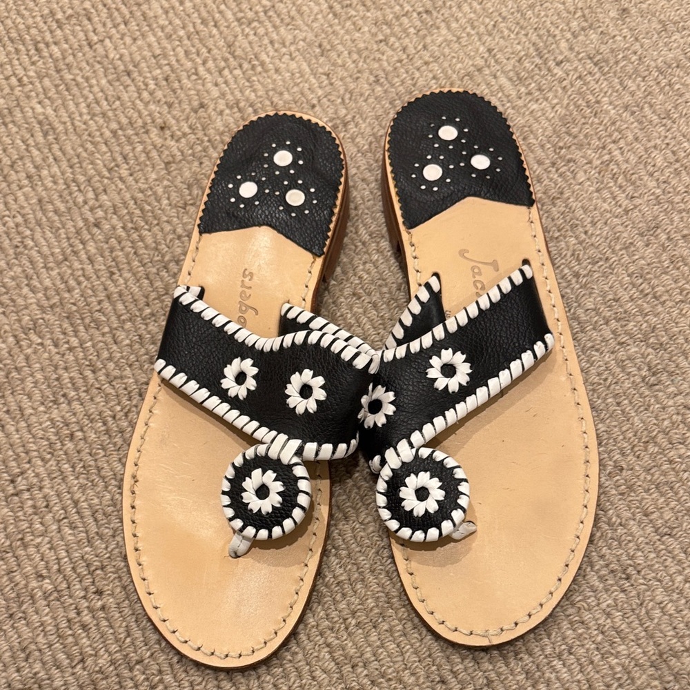 Jack Rogers Black and White Sandals